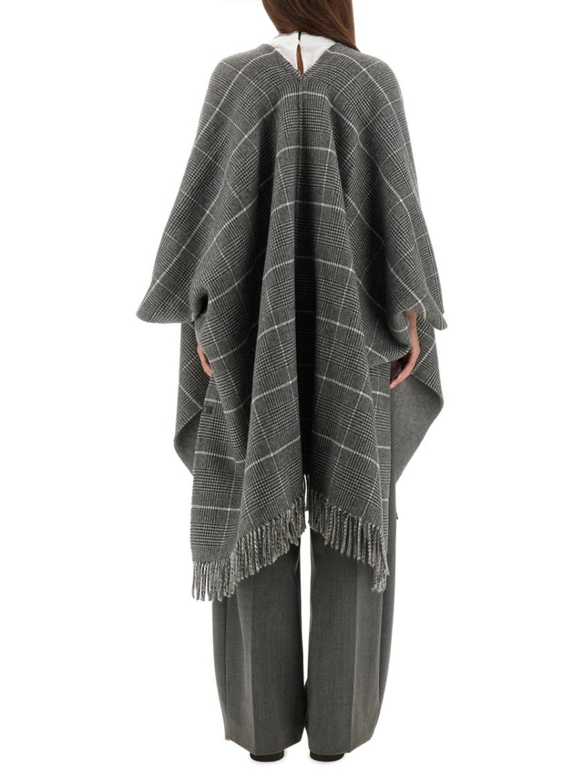 Brunello Cucinelli Wool Poncho With Bangs