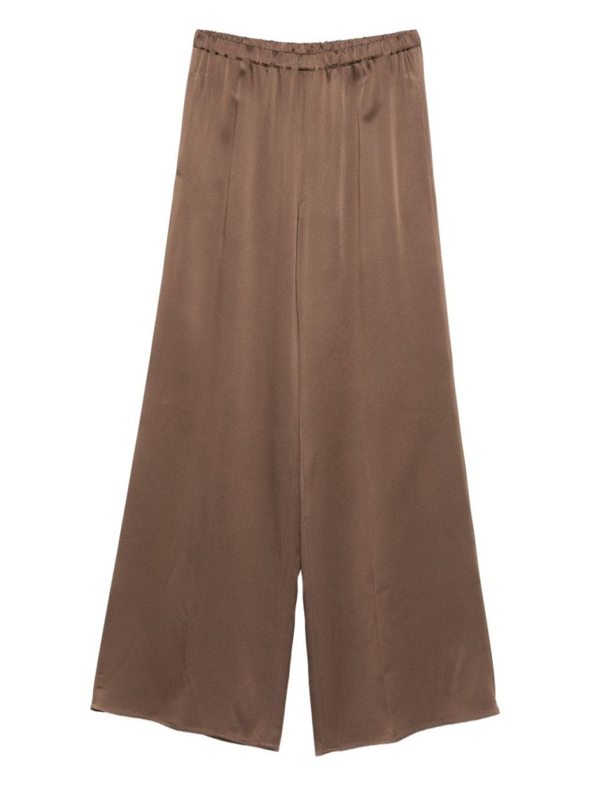 Antonelli Wide-Leg Brown Trousers With Minimalist Design