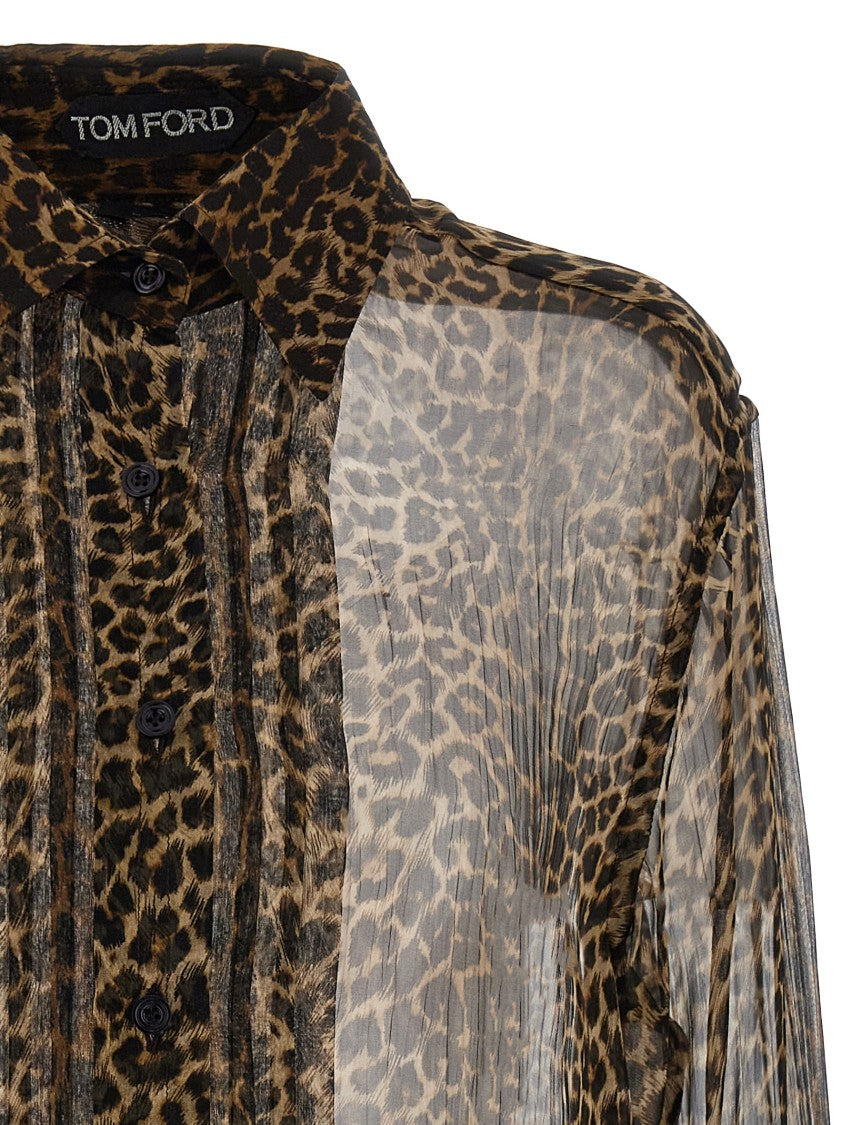 Tom Ford Semi-Transparent Silk Chiffon Shirt