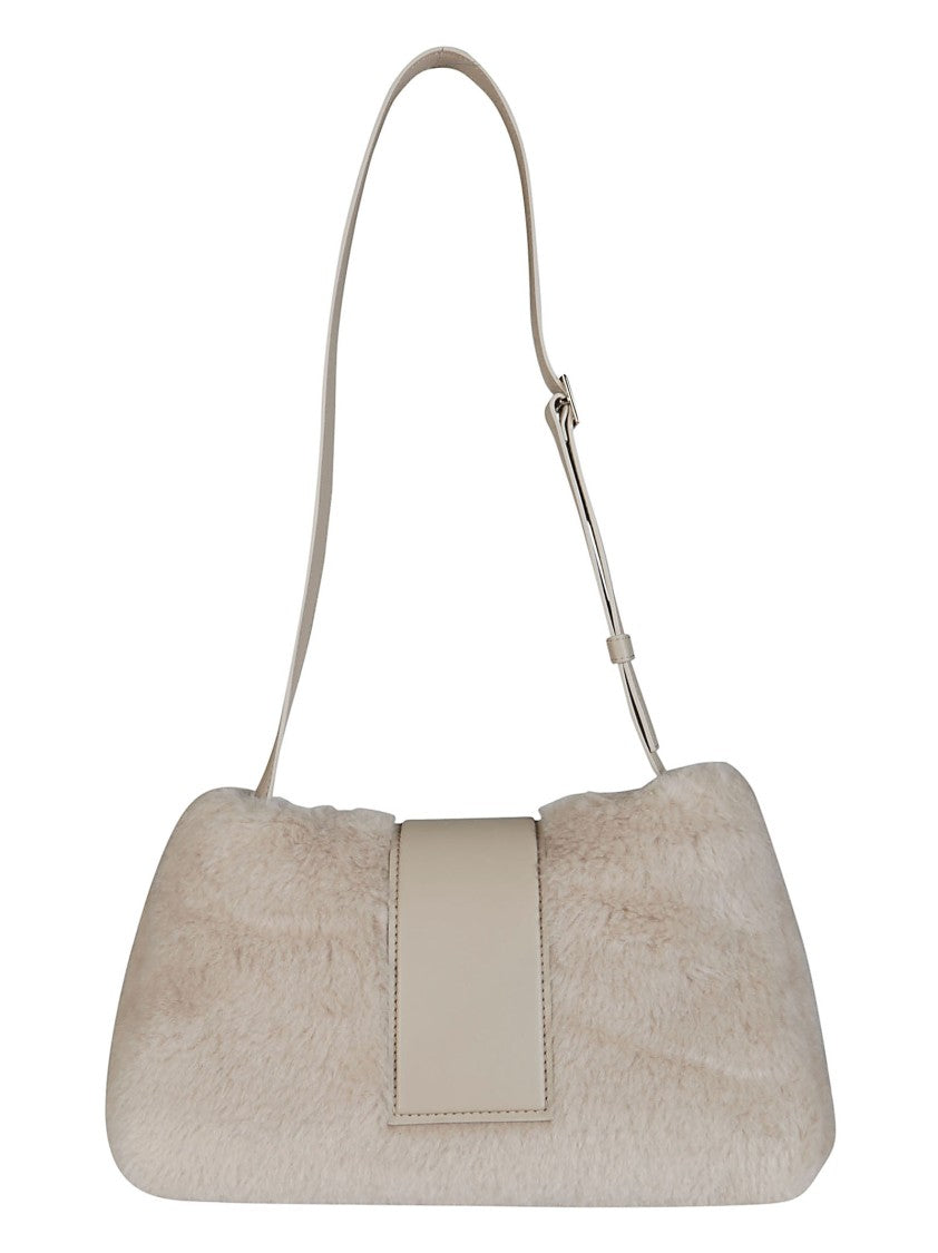 Max Mara Plush Textured Cuscino Teddy Shoulder Bag