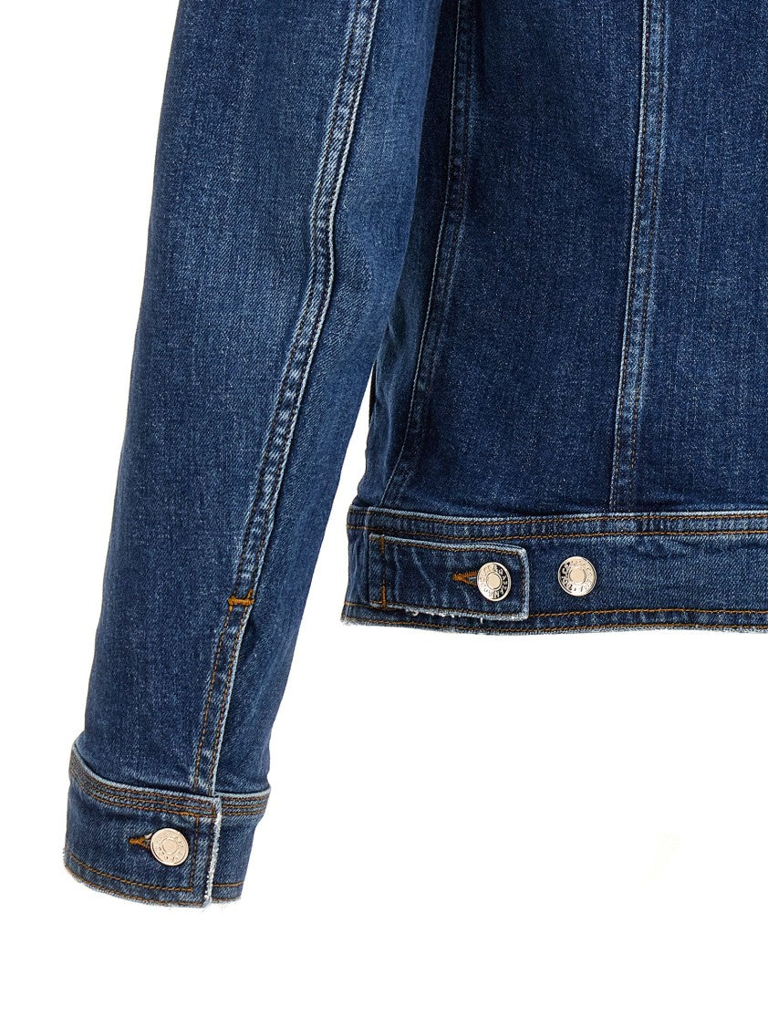 Dolce & Gabbana Distressed Stretch Cotton Denim Jacket