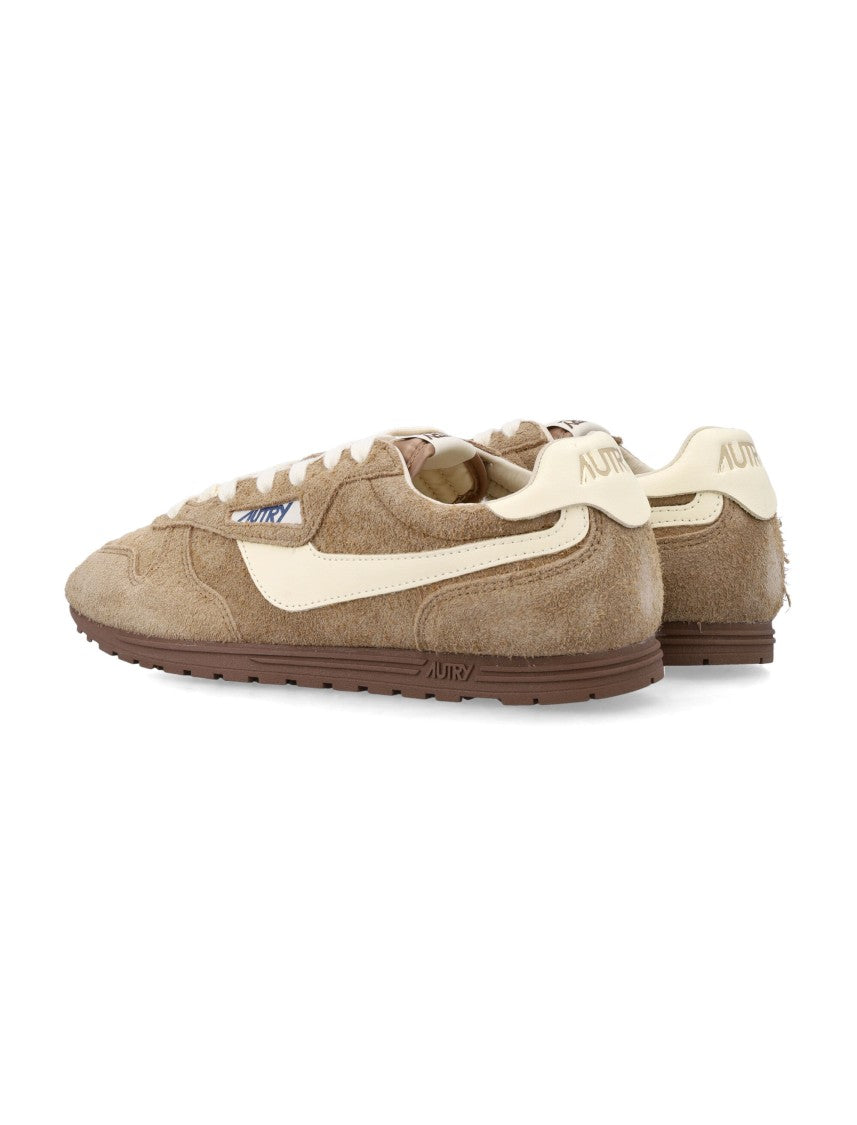 Autry Windspin Low-Profile Textured-Suede Sneakers