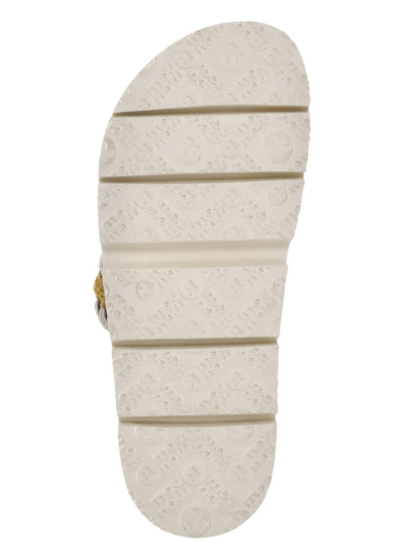 Mou Brown Bio Tone On Tone Sandals