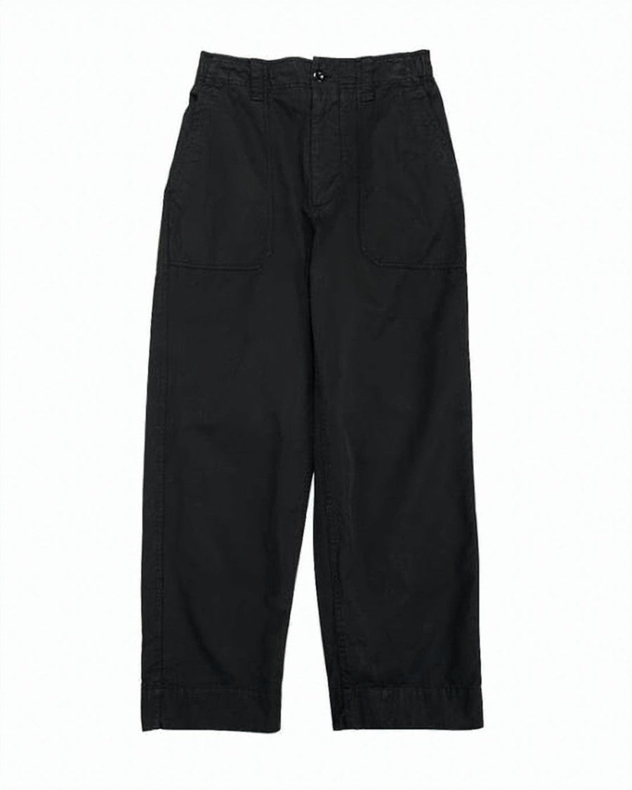 Margaret Howell Relaxed Fit Black Straight Pants With Minimalist Design