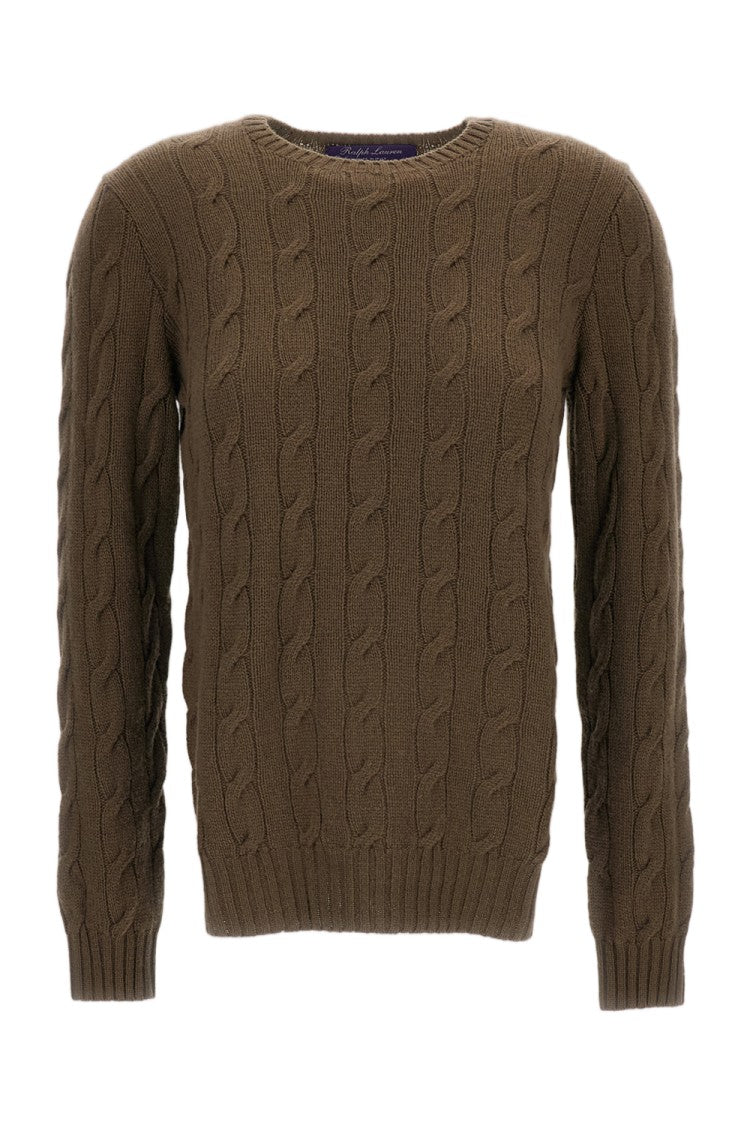 Ralph Lauren Collection Cable-Knit Cashmere Pullover With Ribbed Finishing
