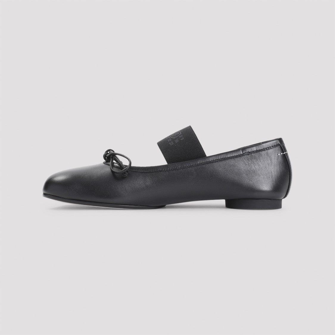 Mm6 By Maison Margiela Black Leather Ballerinas