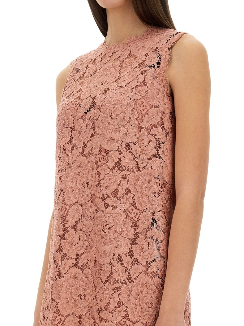 Dolce & Gabbana "A Line" Floral Lace Dress