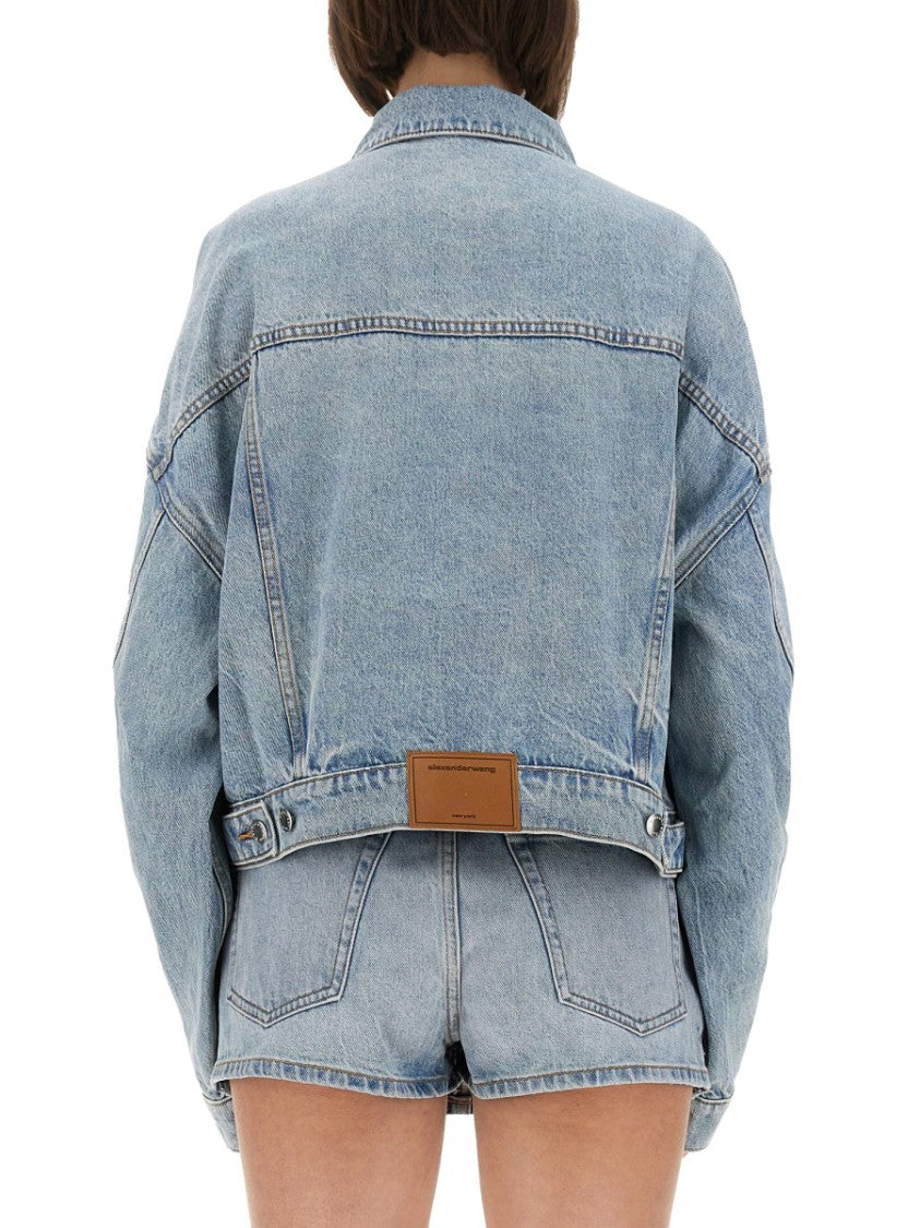 Alexander Wang Boxy Fit Denim Trucker Jacket
