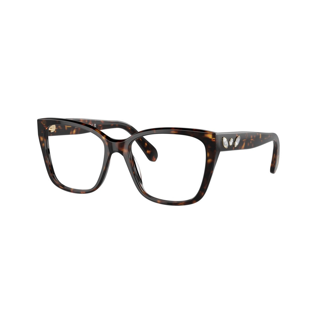 Swarovski 0Sk2008 Oversized Square Frame Eyeglasses With Tortoiseshell Pattern
