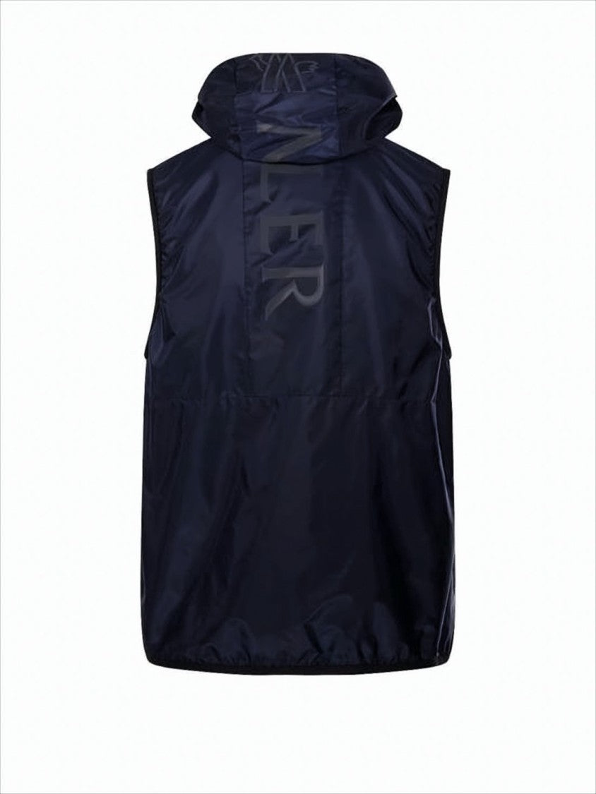 Moncler Minimalist Sleevelessvest With Front Zipper And Hood