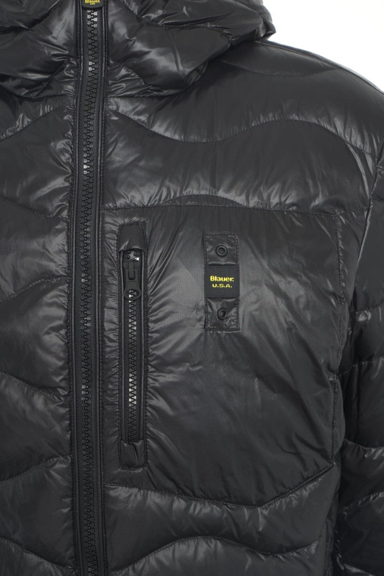 Blauer Quilted Jacket With Hood And Double-Slider Zipper