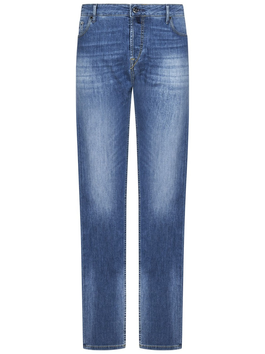 Handpicked Slim-Fit Jeans In Orvieto Blue Stretch Denim