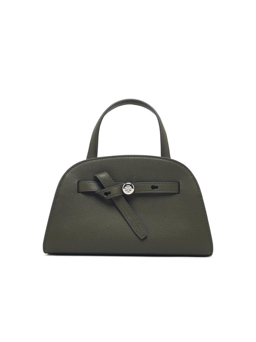 Tory Burch Romy Small Hammered Leather Top Case Bag - Green