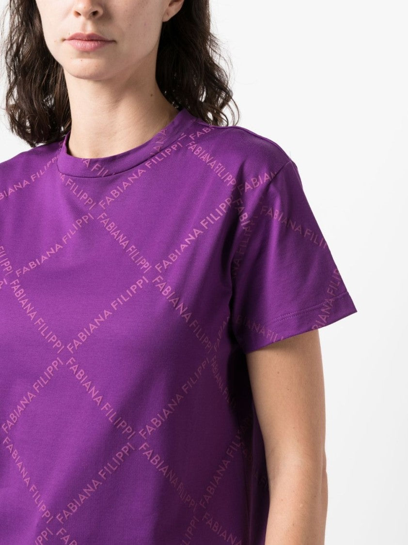 Fabiana Filippi Purple Short-Sleeved Jersey T-Shirt
