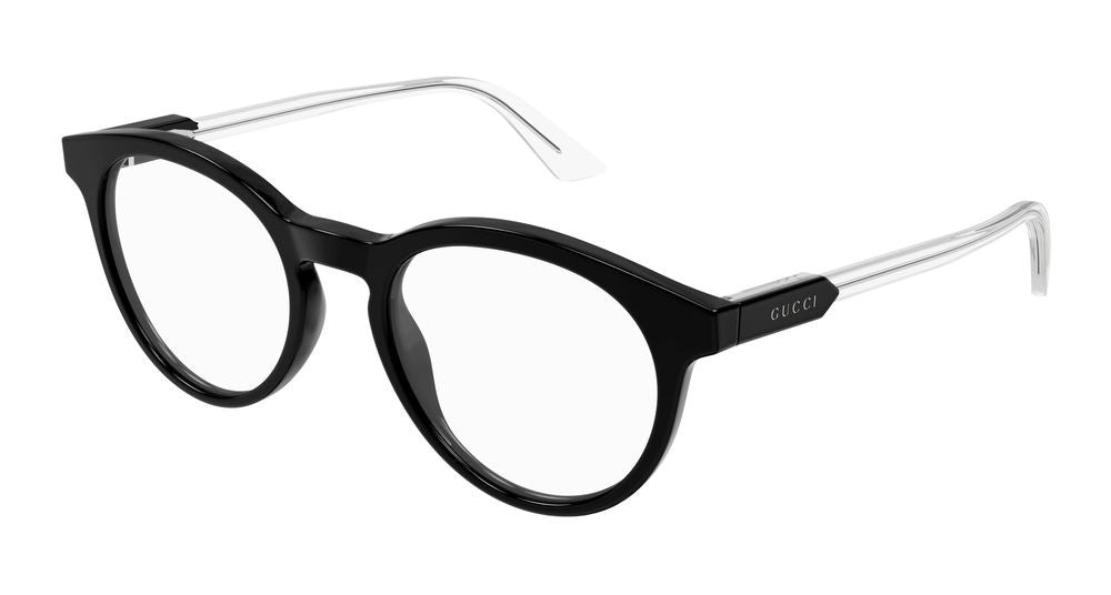 Gucci Black Bold Round Frame Eyeglasses