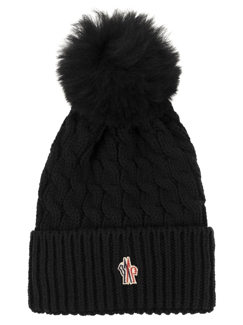 Moncler Grenoble Wool Hat With Pom Pom