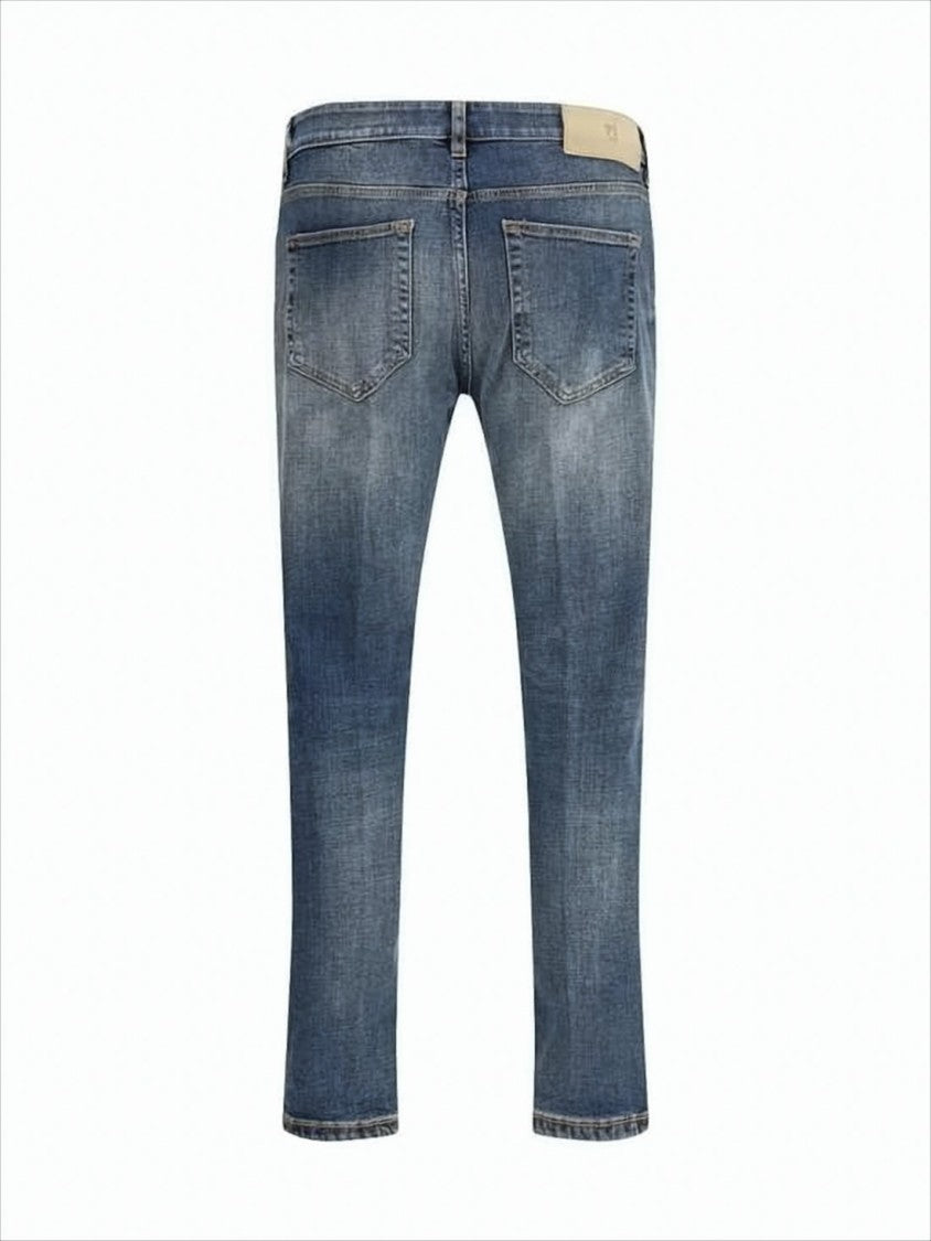 Pt Torino Classic Blue Denim Pants With Five-Pocket Design