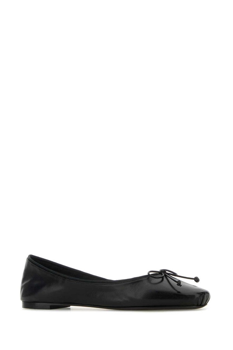 Khaite Black Nappa Leather Charlotte Ballerinas