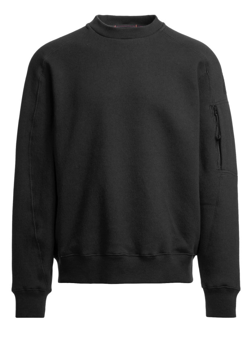 Parajumpers Black Relaxed Sleeve Pocket Sweatshirt
