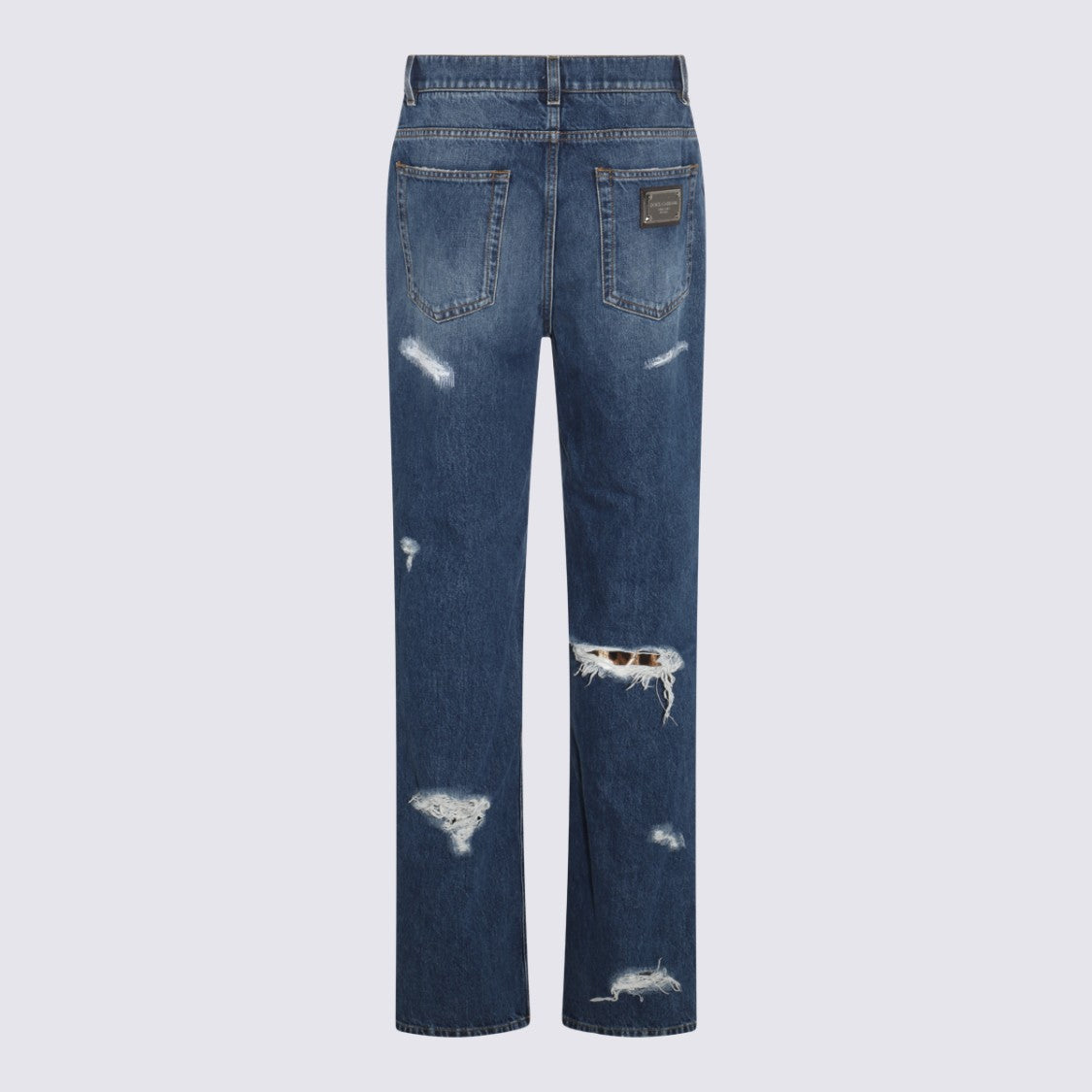Dolce & Gabbana Distressed Straight-Leg Jeans With Rugged Detailing