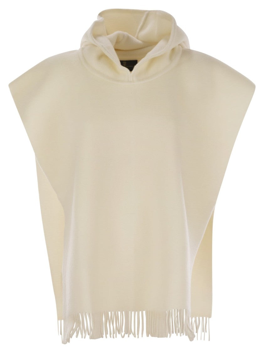 Brunello Cucinelli Double Knit Wool And Cashmere Poncho