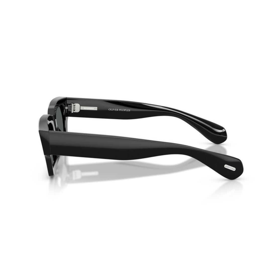 Oliver Peoples Rectangular Black Acetate Sunglasses With Wide Arms