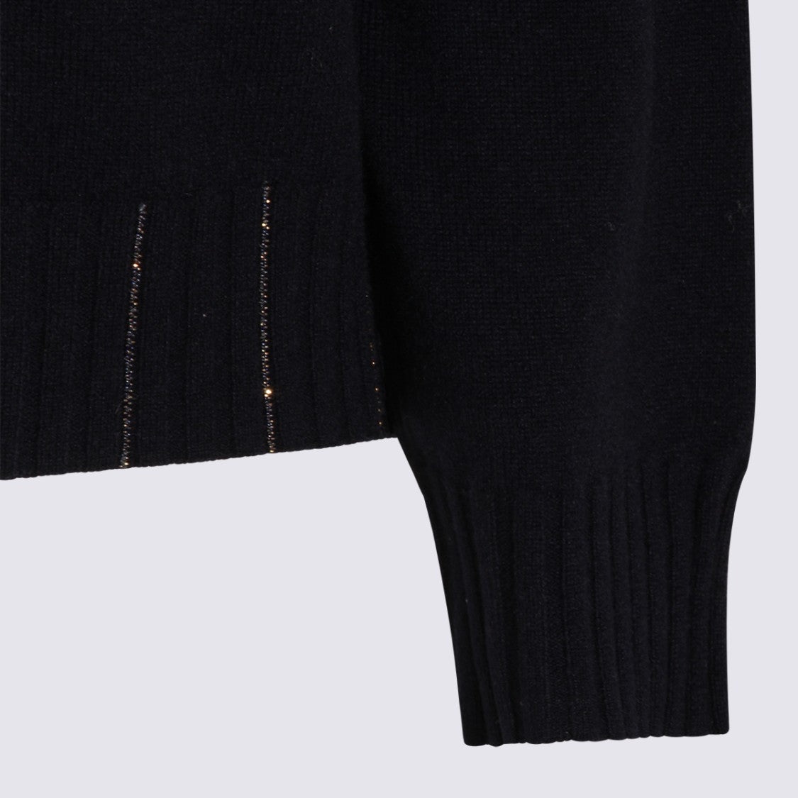 Fabiana Filippi Classic Crew Neck Sweater With Metallic Thread Accents