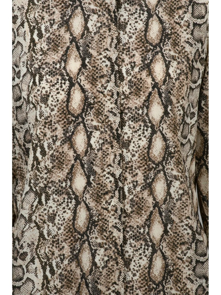 Isabel Marant Silk Elastane Shirt With All-Over Snake Print Pattern
