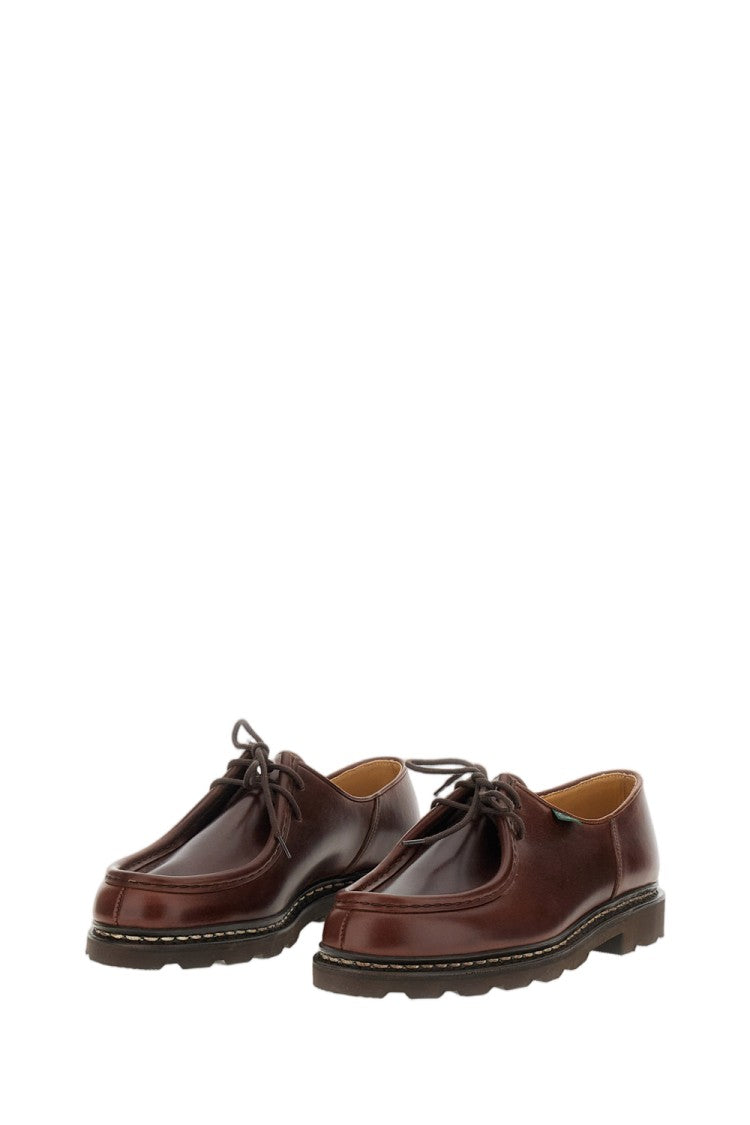 Paraboot Marrone Michael Smooth Calfskin Norwegian Derby Shoes