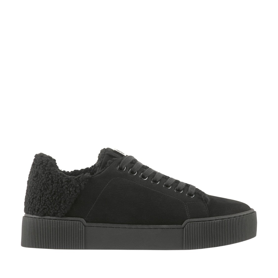 Högl Black Fluffy Nubuck Wedge Sneakers