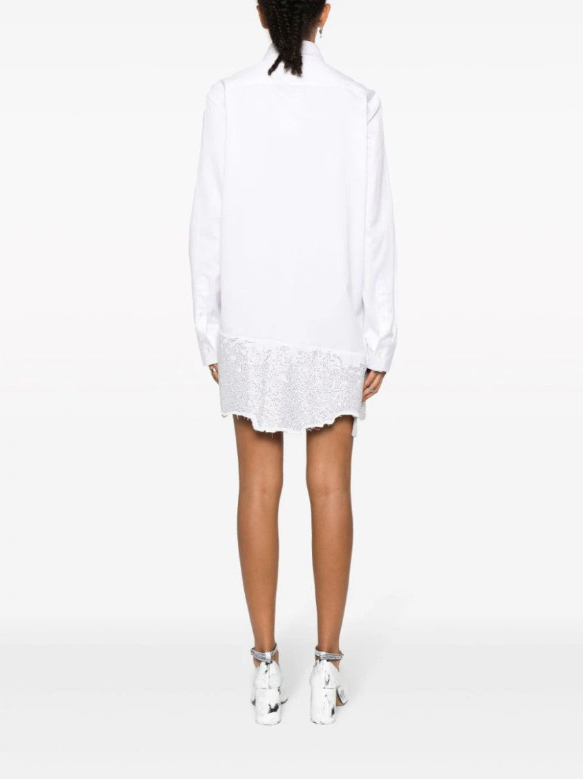 J. W. Anderson Crystal-Embellished Cotton Shirtdress