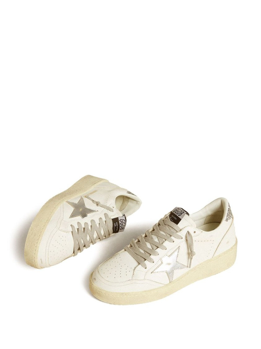 Golden Goose White Silk And Nylon Star Sneakers