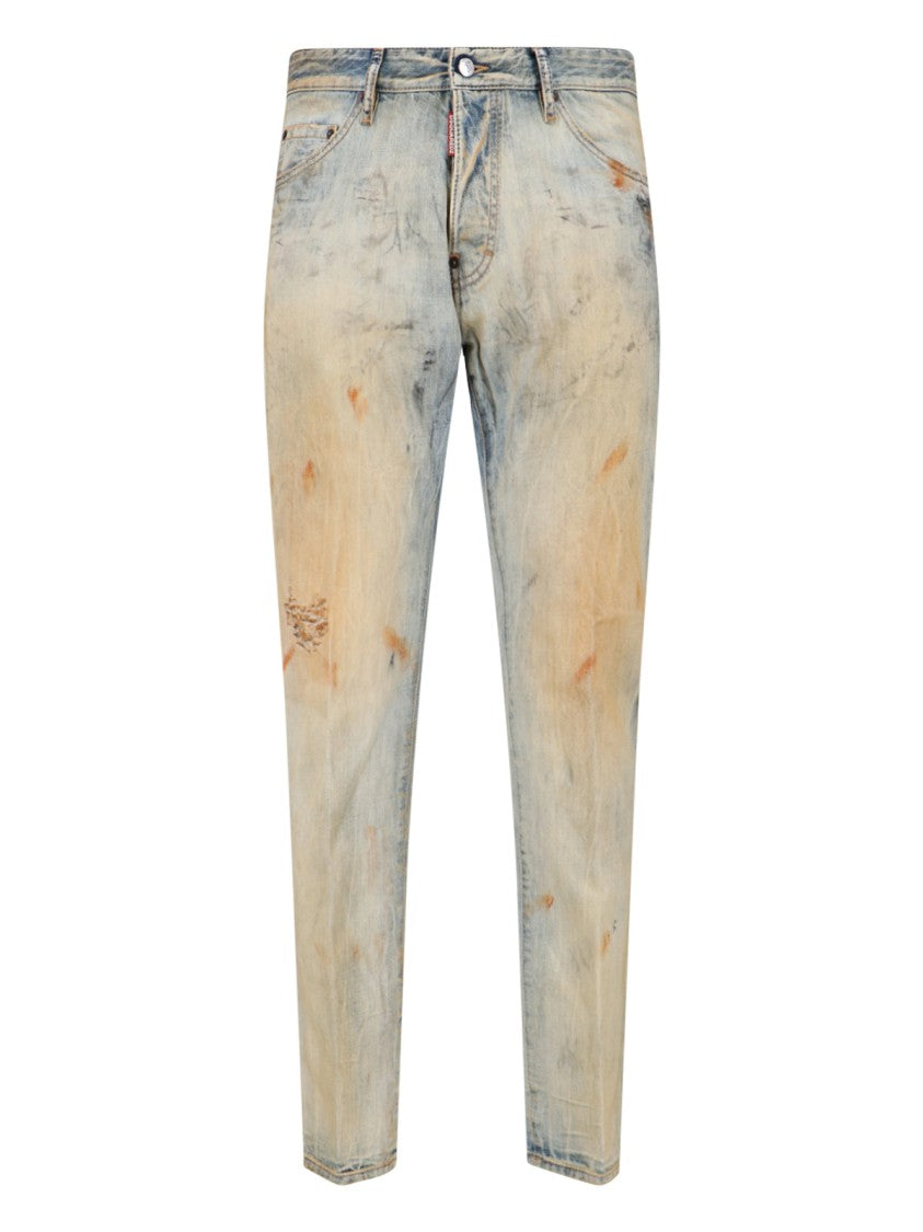 Dsquared2 Straight-Leg Blue Denim Jeans With Vintage Appeal
