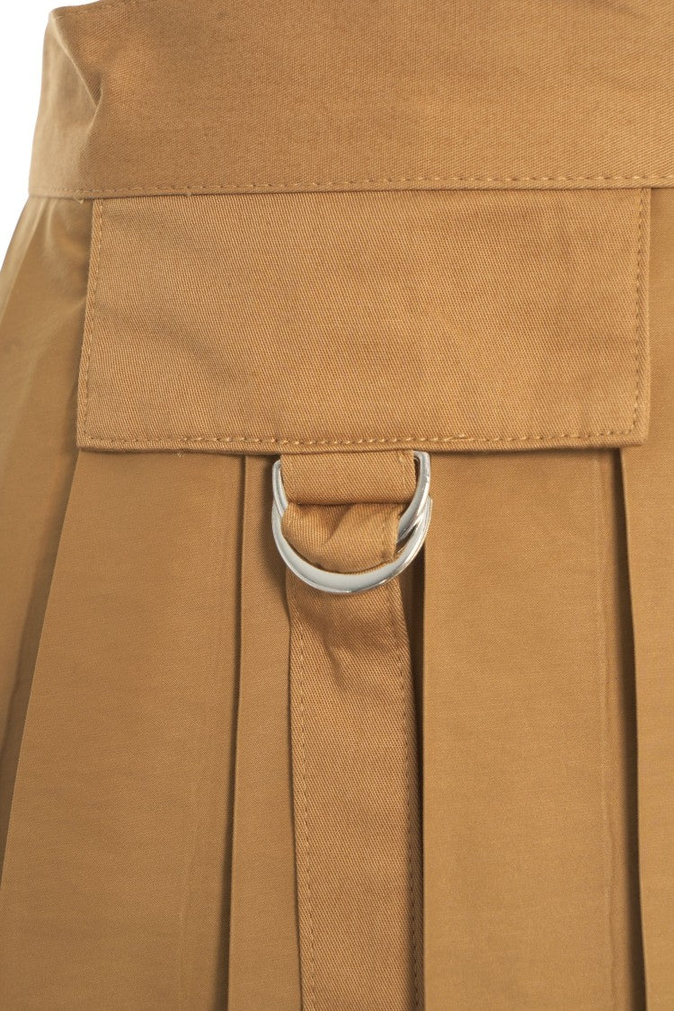 Liu Jo Pleated Nylon Skirt With Stylish Waist Belt