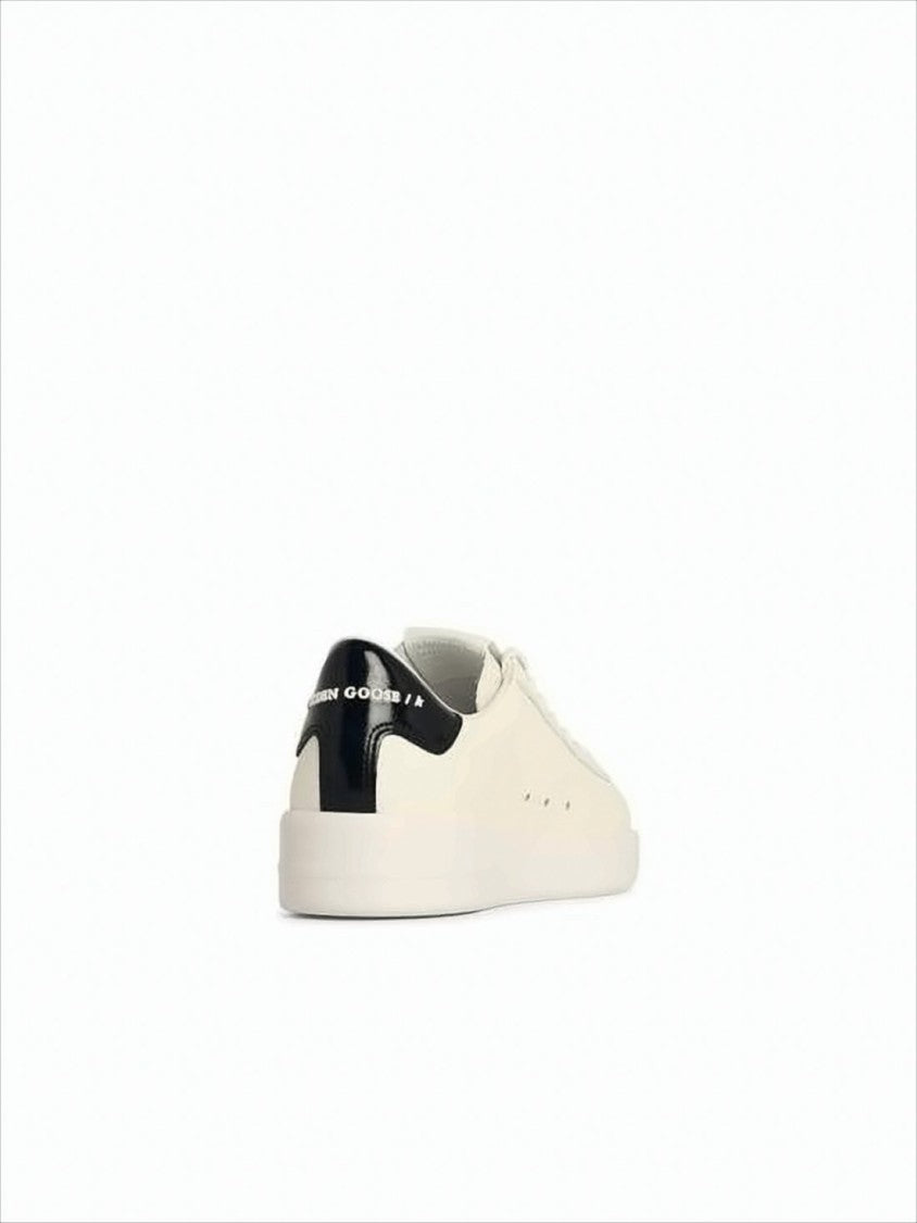 Golden Goose Minimalist Off-White Low-Top Sneakers With Tonal Star Detail