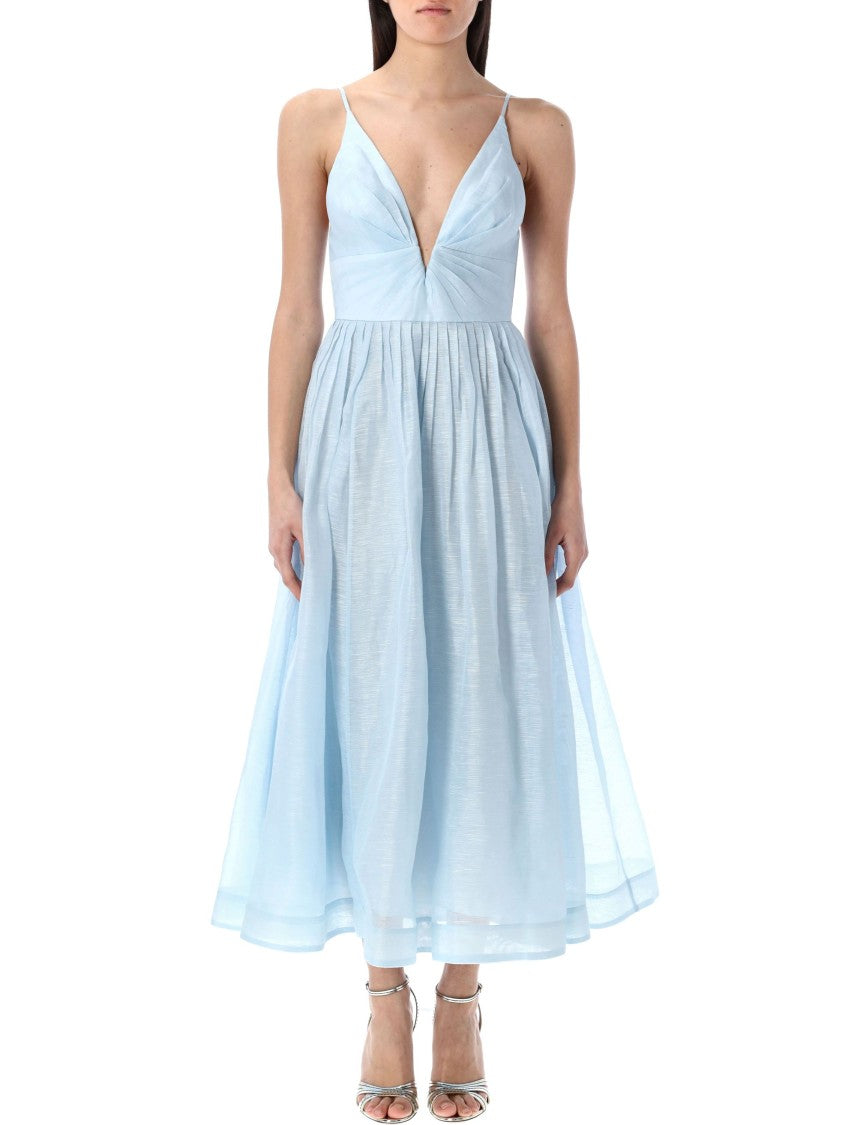 Zimmermann Illuminate V-Neck Midi Dress