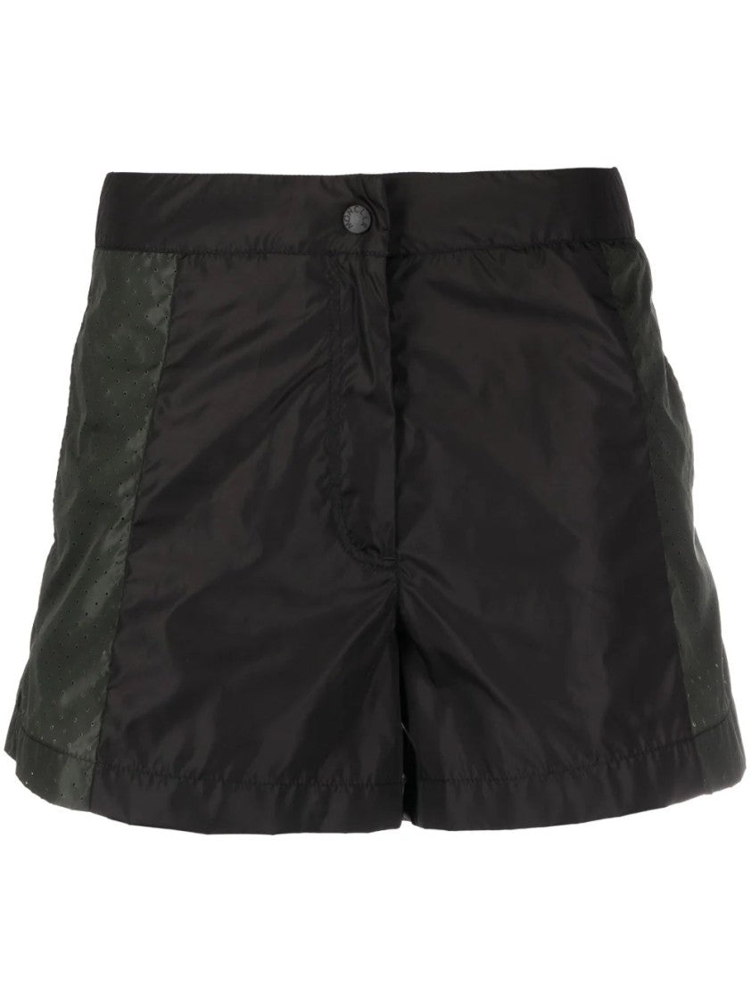 Moncler Combination Panel Active Shorts With Classic Button Closure