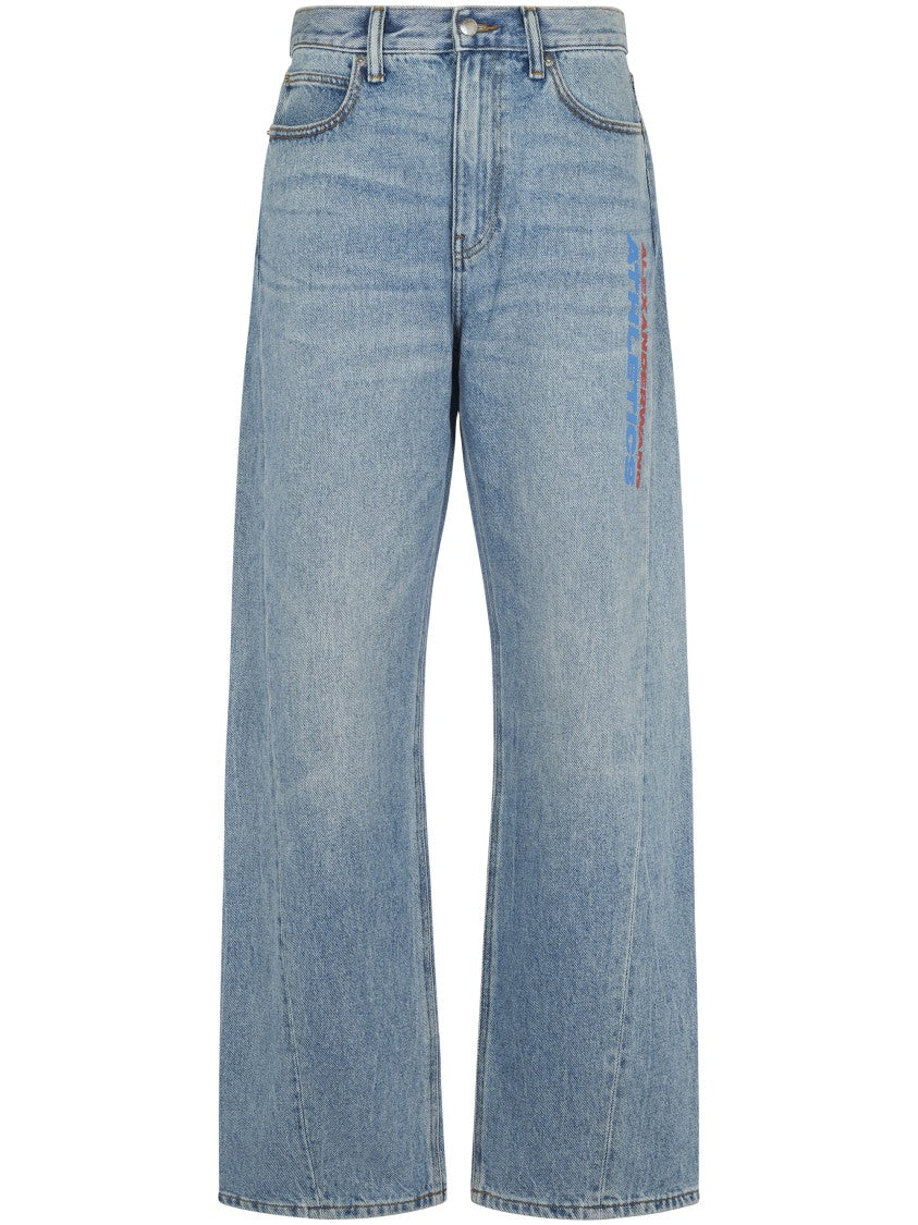 Alexander Wang Mesh Back Balloon Jeans With Logo