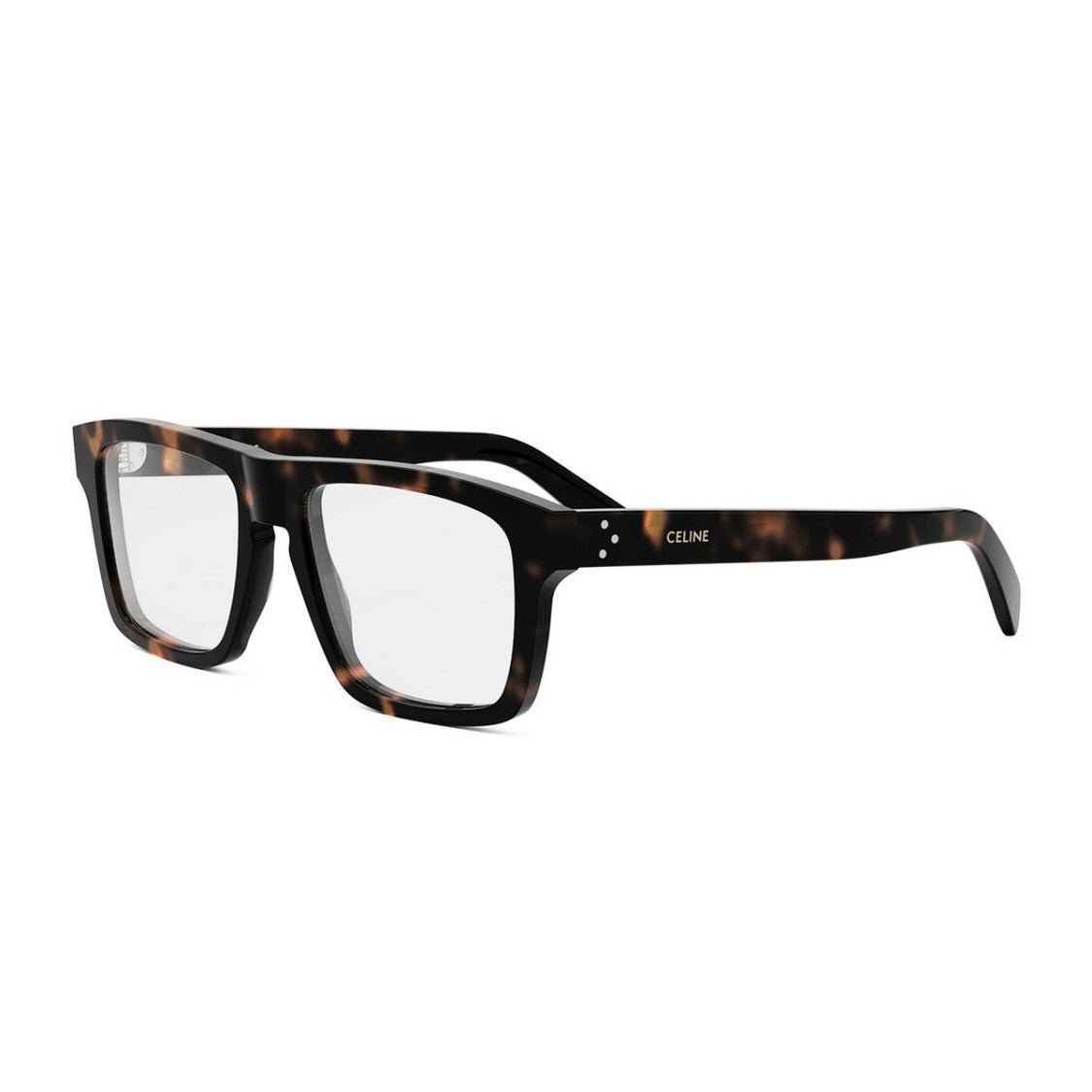 Celine Havana Cl50160i 3 Dots Acetate Rectangular Sunglasses