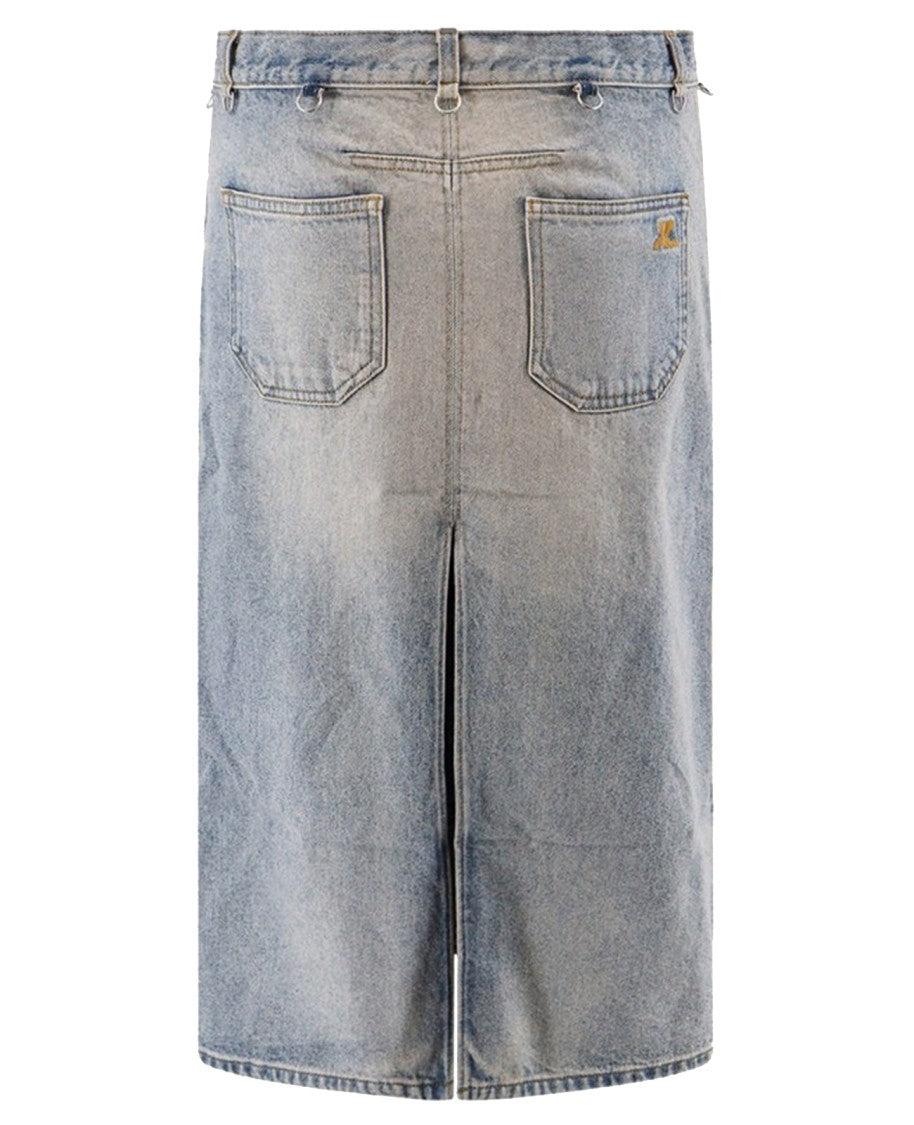 Courrèges Light Blue Cotton Denim Skirt
