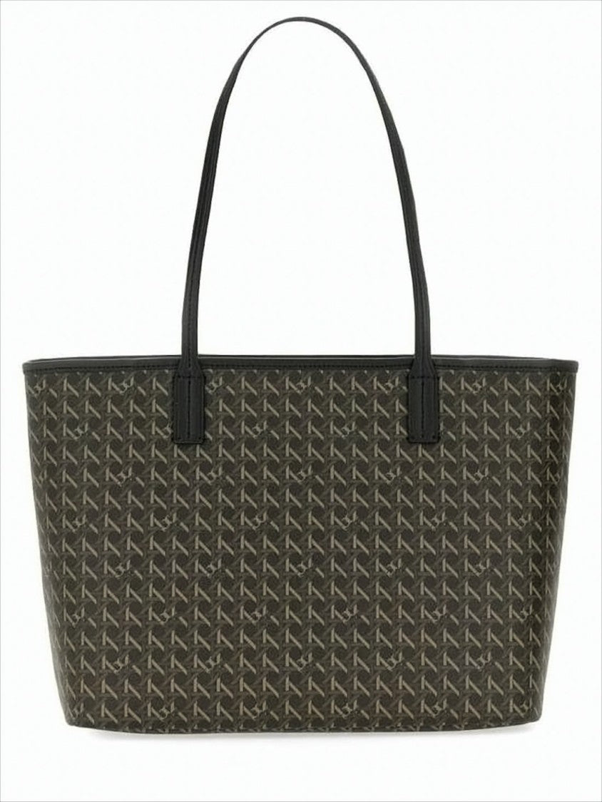 Tory Burch Structured Canvas Shoulder Bag With Geometric Pattern