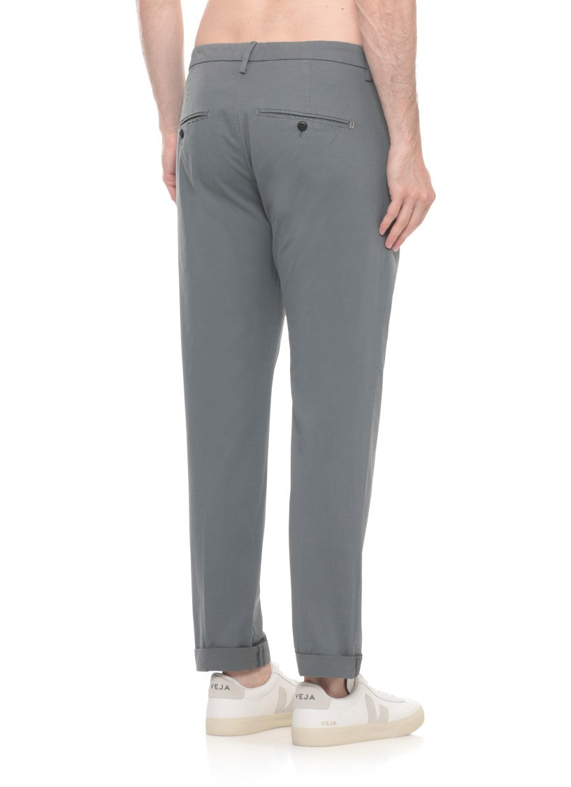 Dondup Grey Gaubert Monogram Cotton Pants