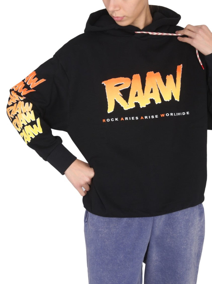 Aries Gradient Logo Print Sweatshirt