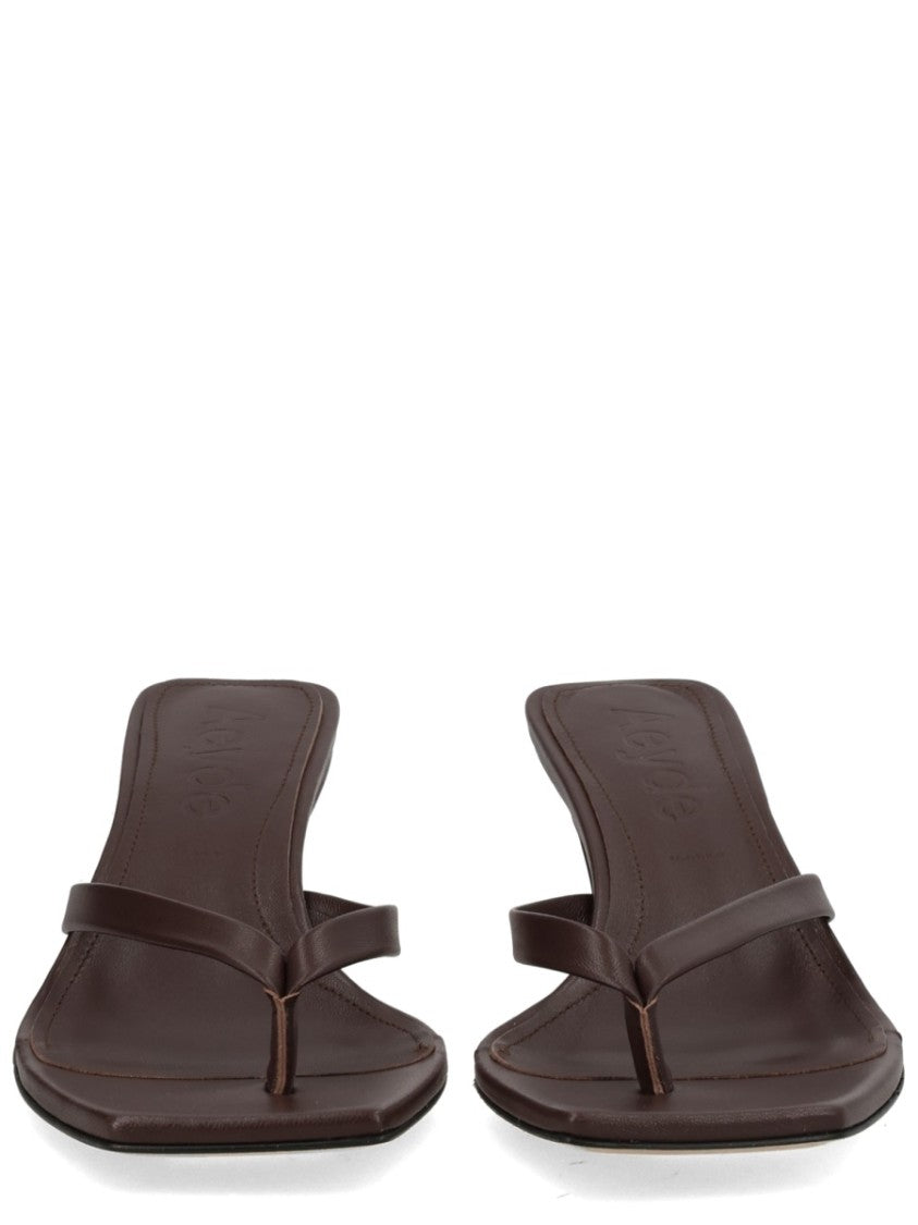 Aeydē Wilma Nappa Leather Square Toe Sandals