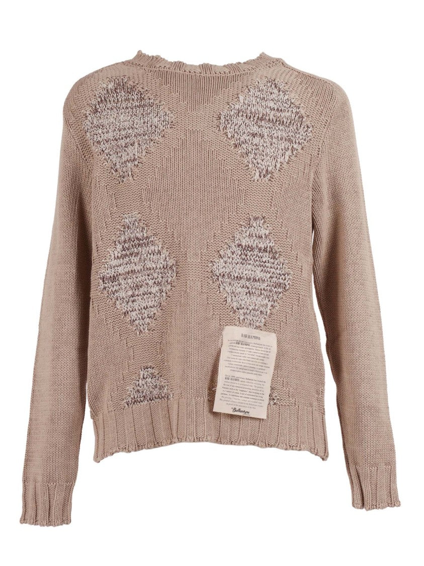 Ballantyne Diamond Pattern Textured Sweater