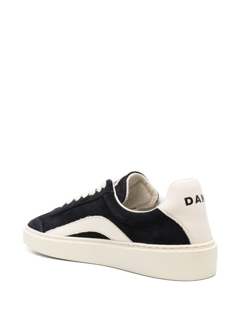 Dsquared2 Low-Top Sneakers In Navy Suede