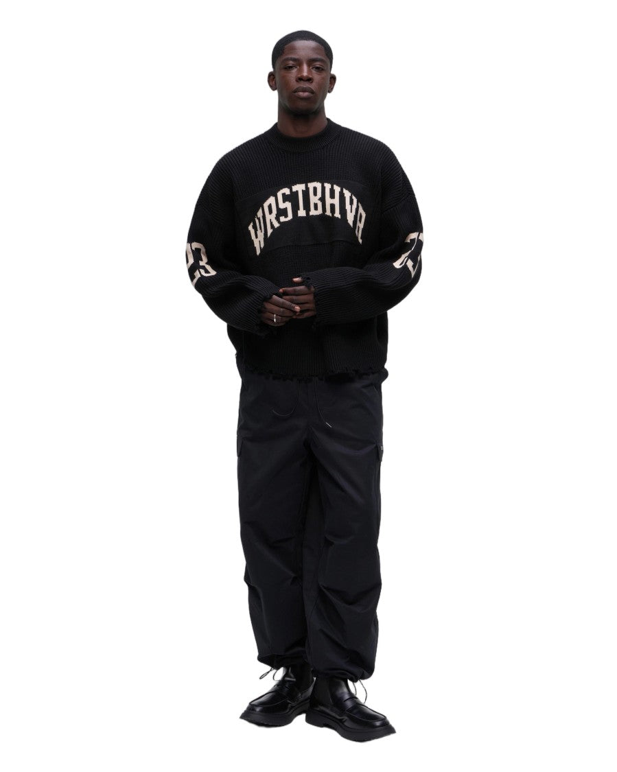 Wrstbhvr Black Destroy Details Viscose-Blend Sweater
