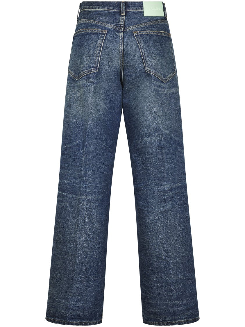 Haikure Washed High-Waisted Five-Pocket Wide-Leg Jeans