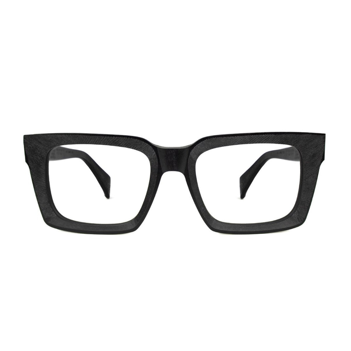 Dandy's Black Mr Big Rough Acetate Rectangular Sunglasses