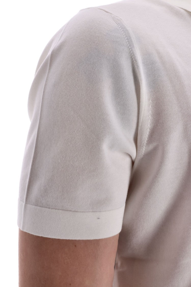 Drumohr Frosted Superlight Cotton Open Collar Polo
